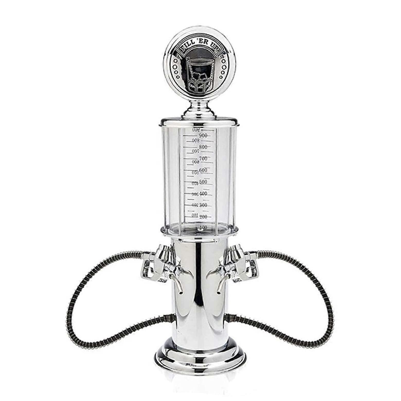 Beer Tower Dispenser 1.5L Clear Beverage Tower with 2 Taps, Easy Clean Design for Home Bar and Party Use, Double Gun Color