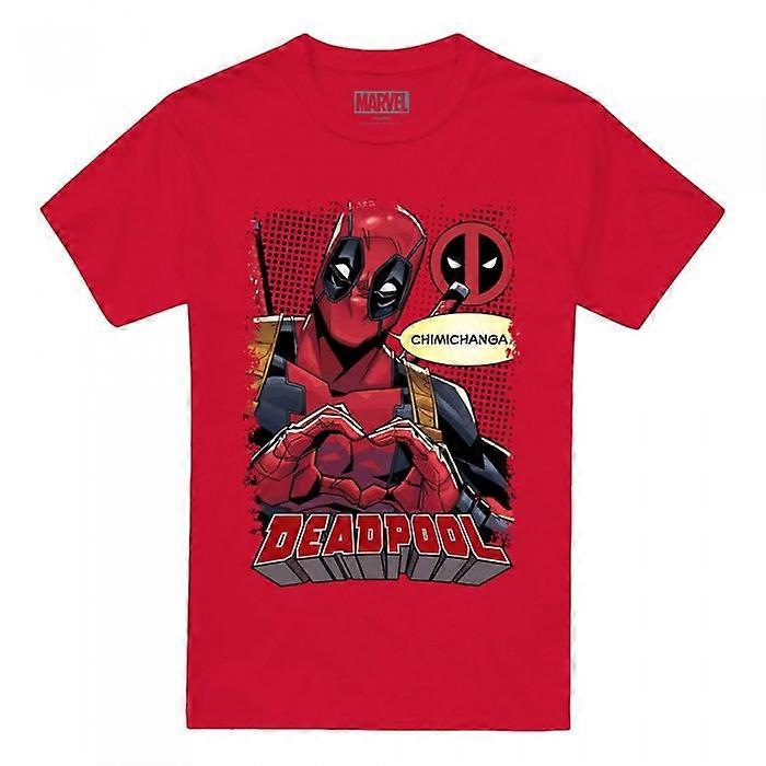 Deadpool męska koszulka z sercem Chimichanga