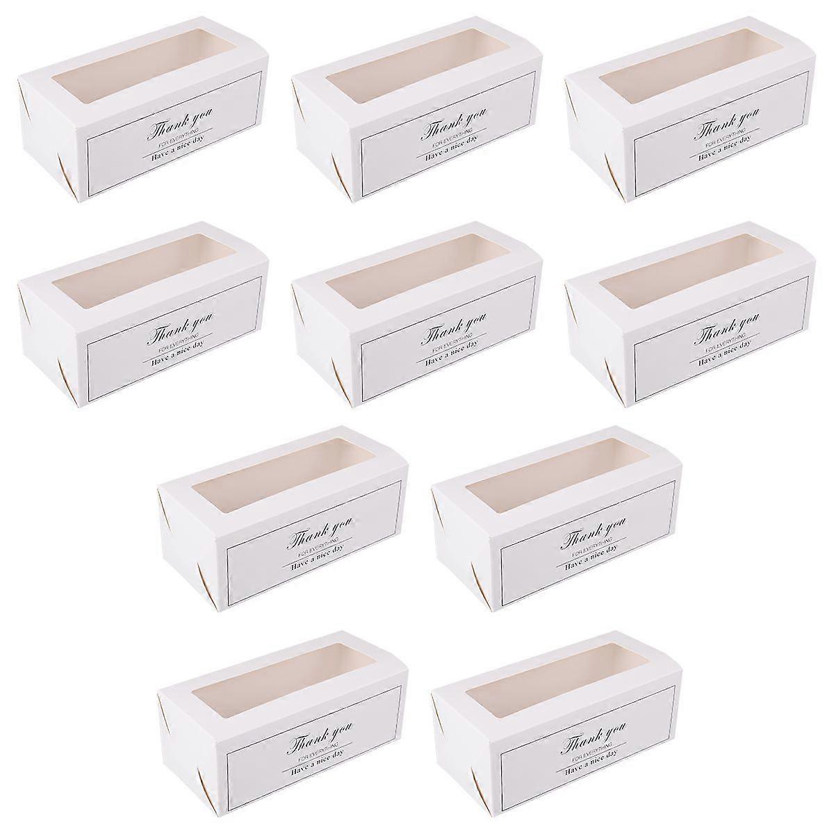 10Pcs Cake Roll Packaging Box Dessert Storage Box Cake Roll Container Cake Decor