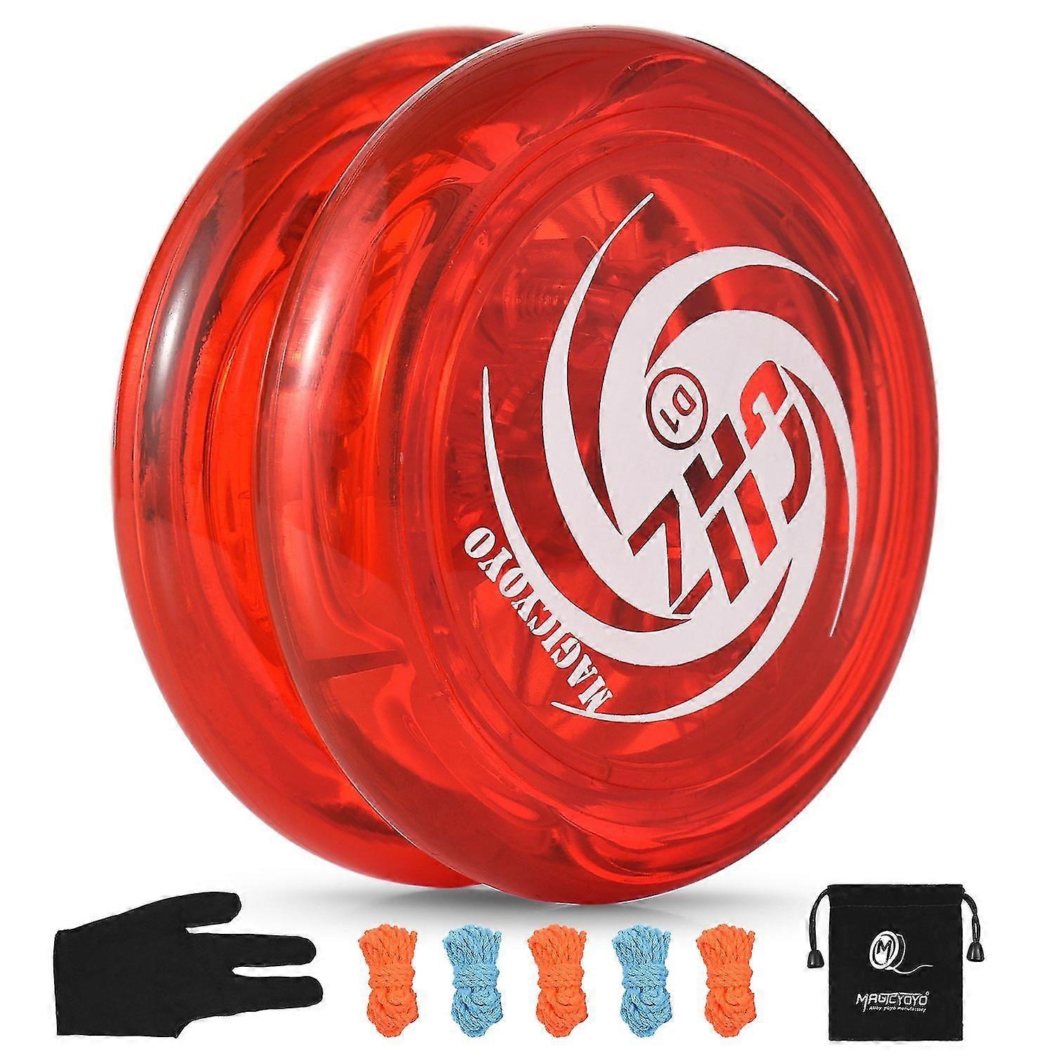 Kids Yoyo Set with 5 Strings, Glove & Pouch - Beginner-Friendly Responsive Yo-Yo Ball