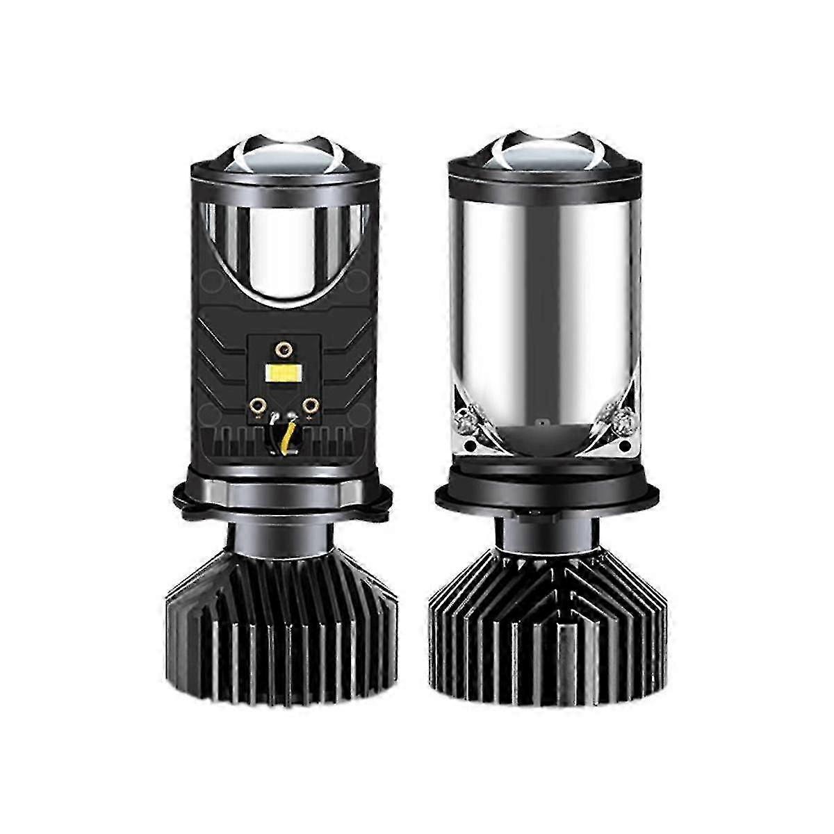 Y9 H4 Led Projector Headlight Projector Lens With Fan Cooling Automobile Hi Lo Beam Bulb