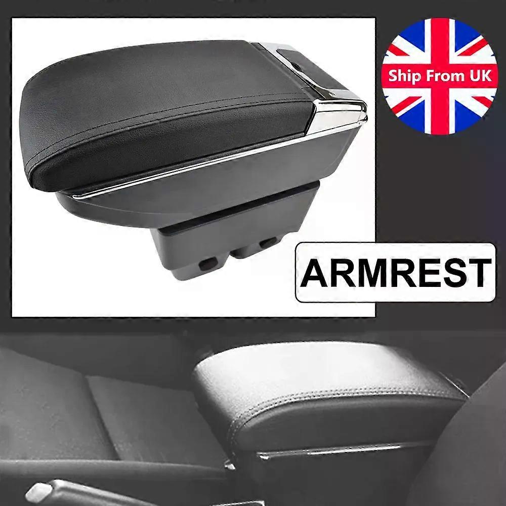 compatible for Fiesta 2011 - 2017 Storage Box Armrest Car Styling Dual Layer 2016