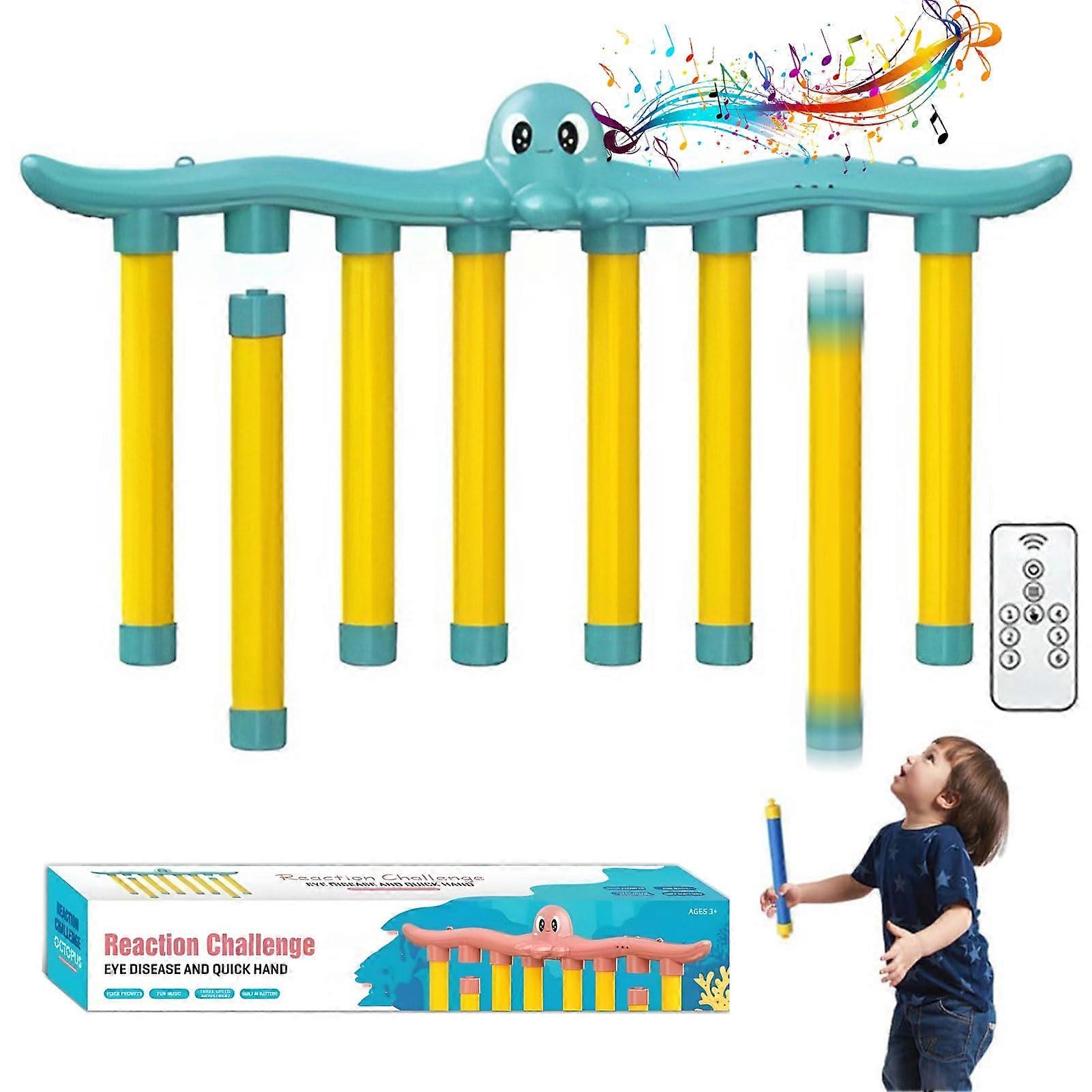 Falling Sticks Catch, Catching Sticks Game Reaction, Drop Stick Game, Reactoy Catching Stick, Hand Eye Coordination Training (Green)