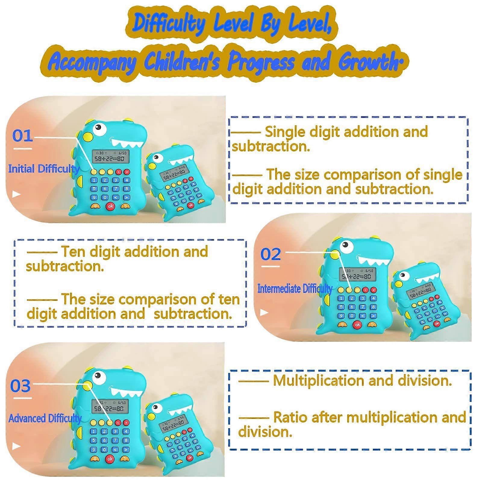 Dinosaur toys, electronic math games