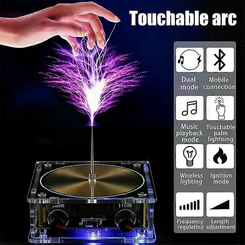 Music Tesla Coil Touchable Artificial Lightning Spark Musical Coil Audio Input Bluetooth Scientific Experiments