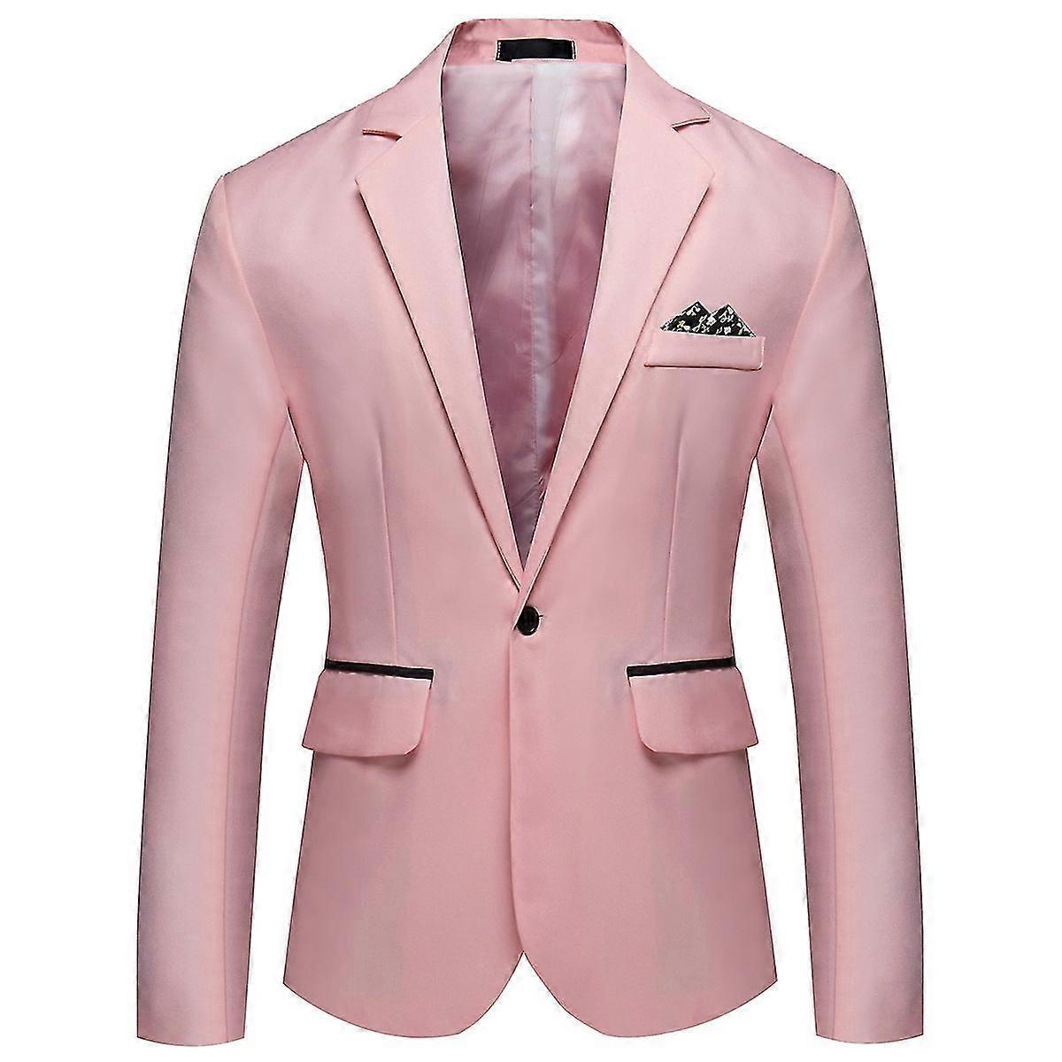 Mystdiy Men's Casual Suit Jacket One Button Notched Lapel Blazer