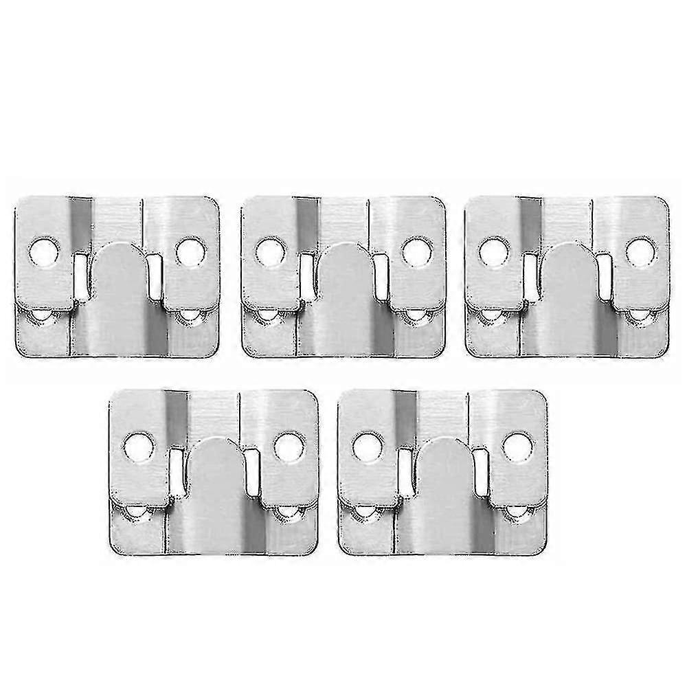 10pcs Flush Mount Bracket Concealed Mount Bracket Interlocking Hang Buckle Stainless Steel Interlocking Photo Frame Hook