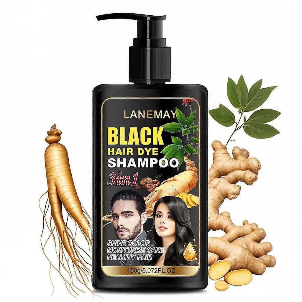 Hair Dye Shampoo, 3 in 1 Hair Dye Shampoo for Gray Coverage, Hair Instant Dye Shampoo for Men & Women
