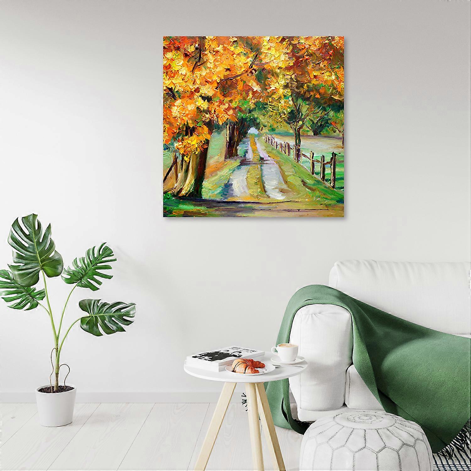 Lienzo, Paisajes - Naranja - 60x60