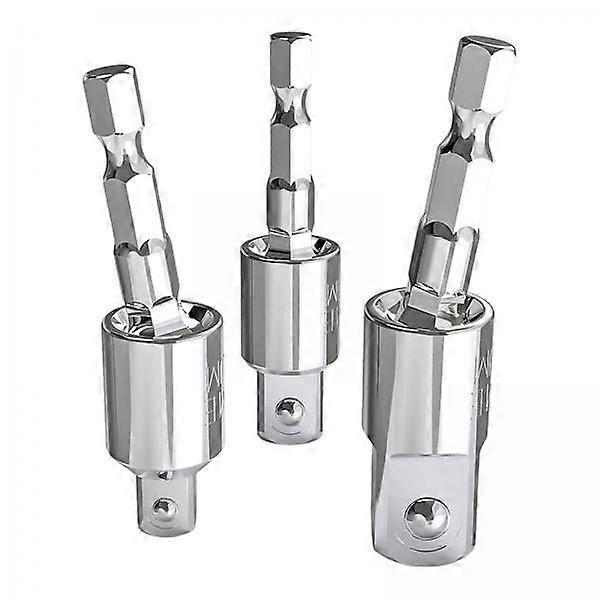 2x3Pcs 1/4" 3/8" 1/2"Driver Sockets Adapter Extension 360° Rotatable Universal