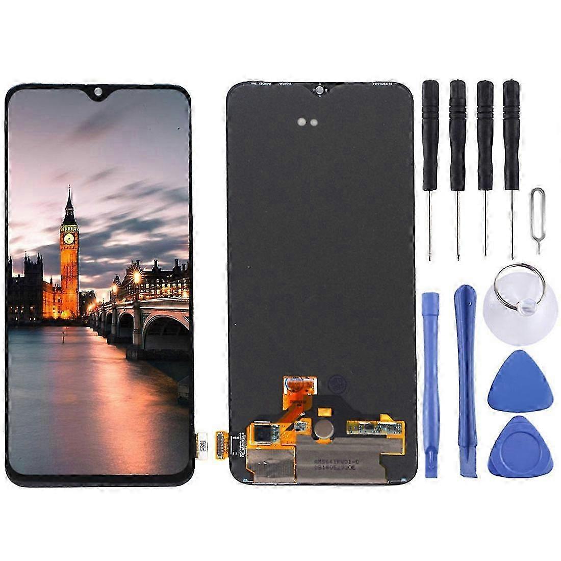 Original AMOLED LCD Screen and Digitizer Full Assembly for OnePlus 7 in Black Color