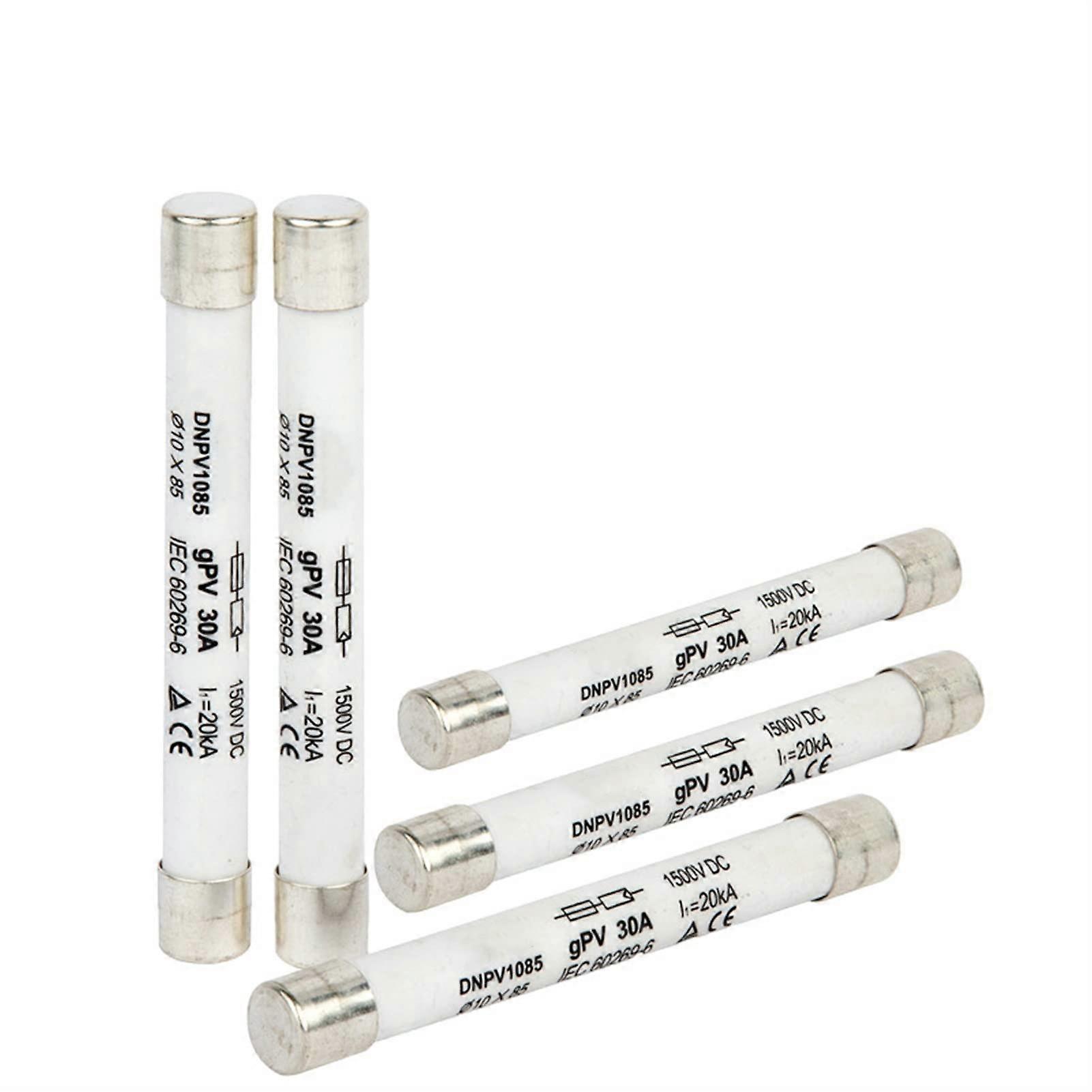 DC 1500V Solar Fast Blow Ceramic gPV Fuse Link DNPV1085 10X85 gG Cutout 2A 4A 6A 8A 10A 16A 20A 25A for Solar Systems