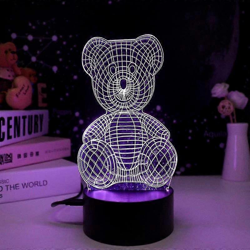 3D Illusion Night Light Toys with 16 Color Changing, Smart Touch & Remote Control Home Decor for Bedside Table or Desk, Perfect for Christmas and Birt