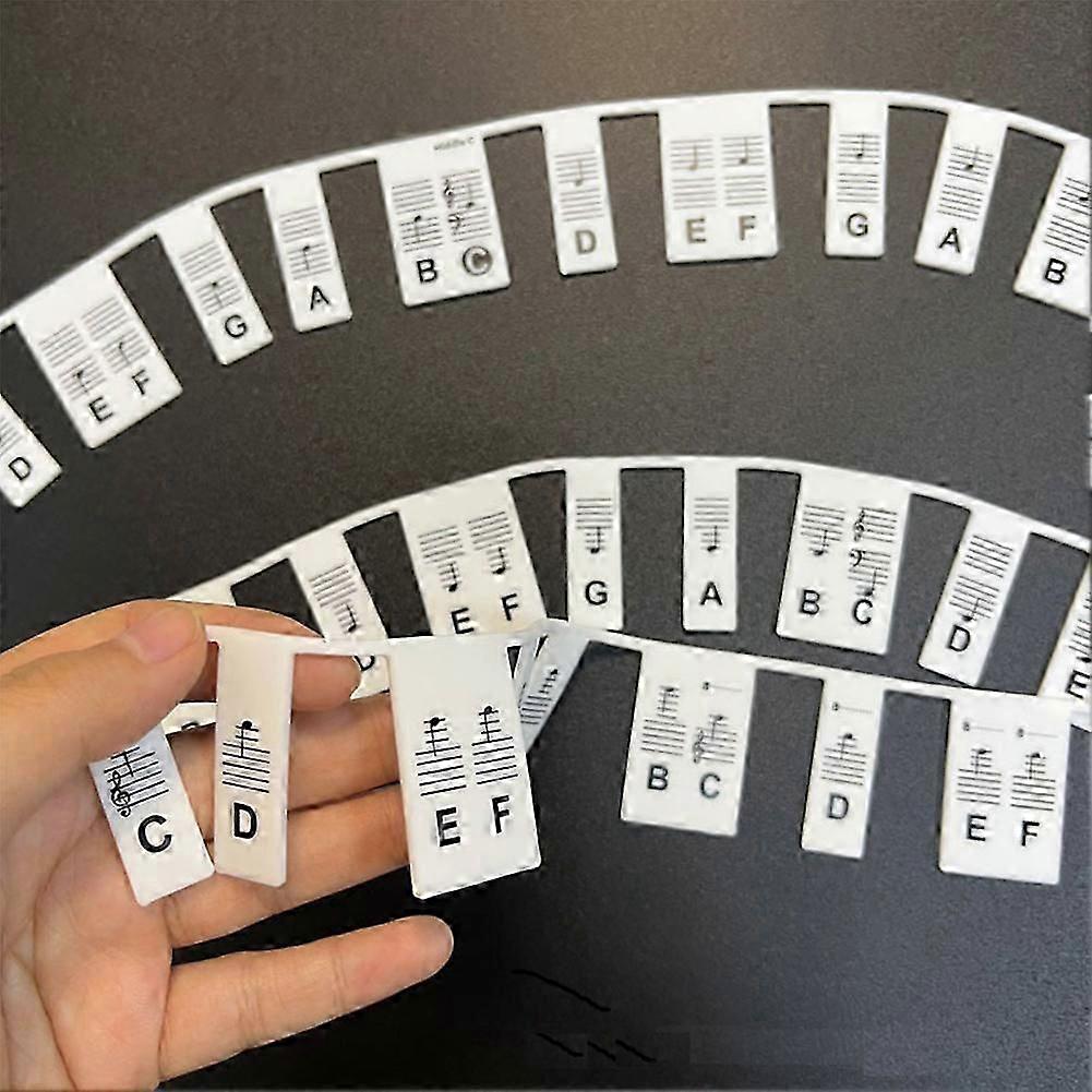 Removable Piano Keyboard Note Labels for Beginner Piano Notes Guide 61/88-Key