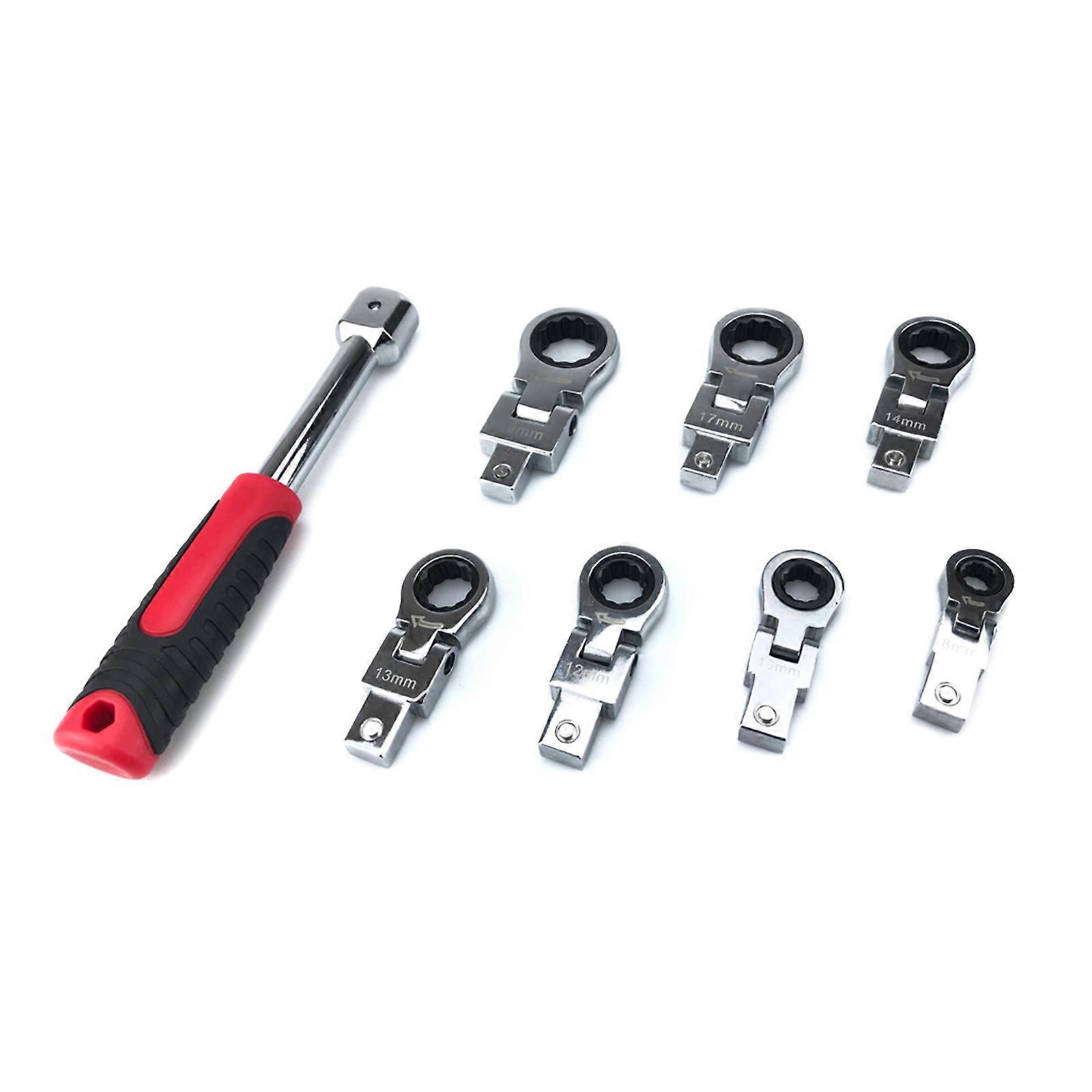 Adjustable Wrench Heat Treated Adjustable Ratchet Wrench Anti-Rust Universal Adjustable Socket Wrench Ratcheting Wrench