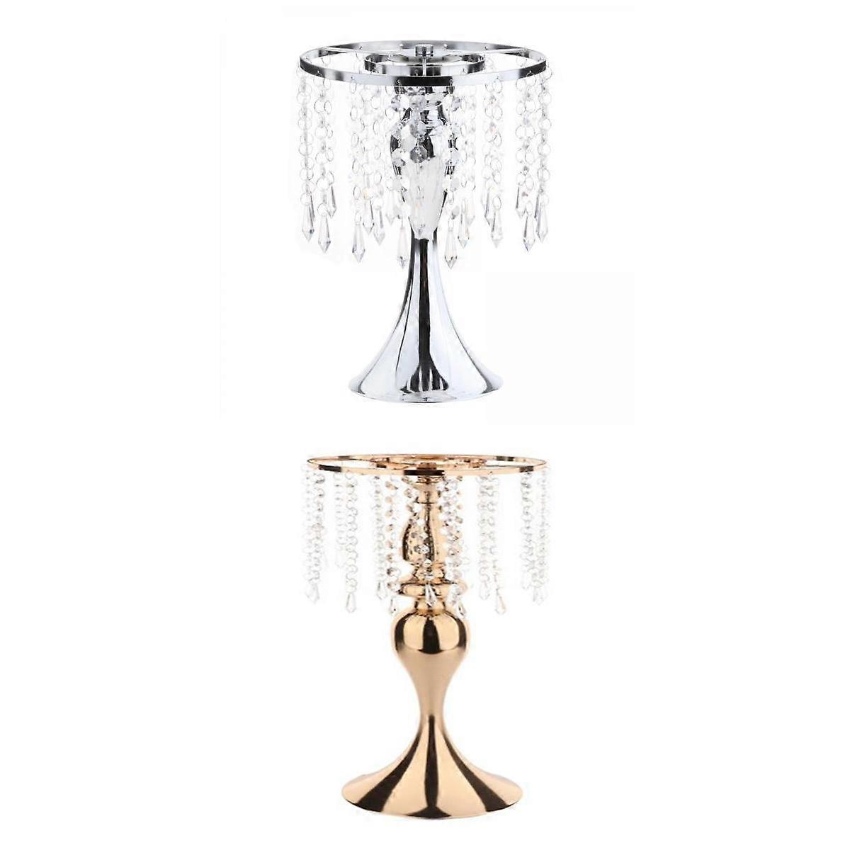 2 Pcs Candle Holder Candlesticks Road Table Centerpiece for Wedding