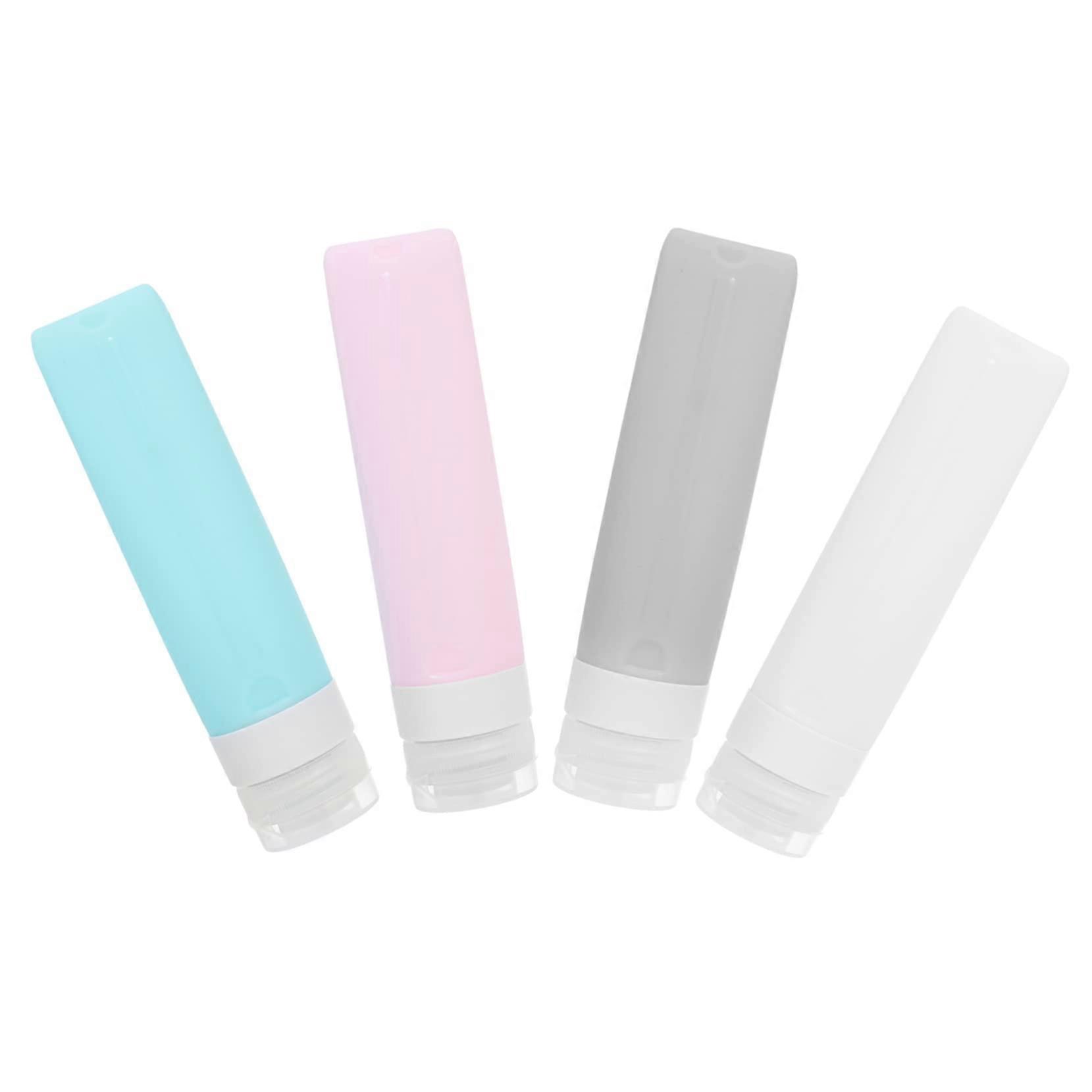Travel Bottle for Toiletries Silicone Squeezable Lotion Dispenser Leakproof Assorted Color 15.2 x 4.3 x 4 cm