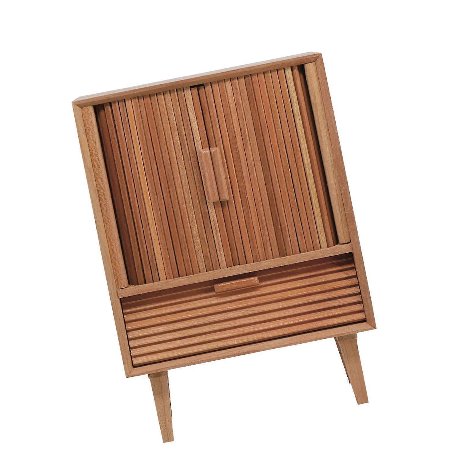 ミニチュア1/6 BJDドール木製テレビキャビネットライフシーン風景用品の装飾