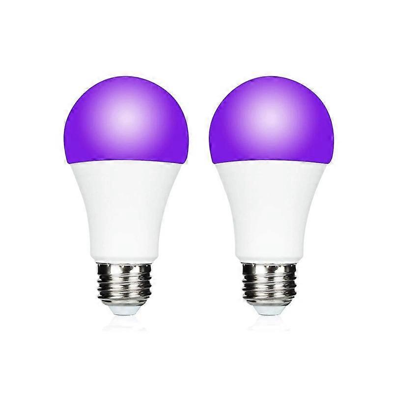 2pcs /Pack 9W E27 LED Purple Light UV Bulbs Ambient Light