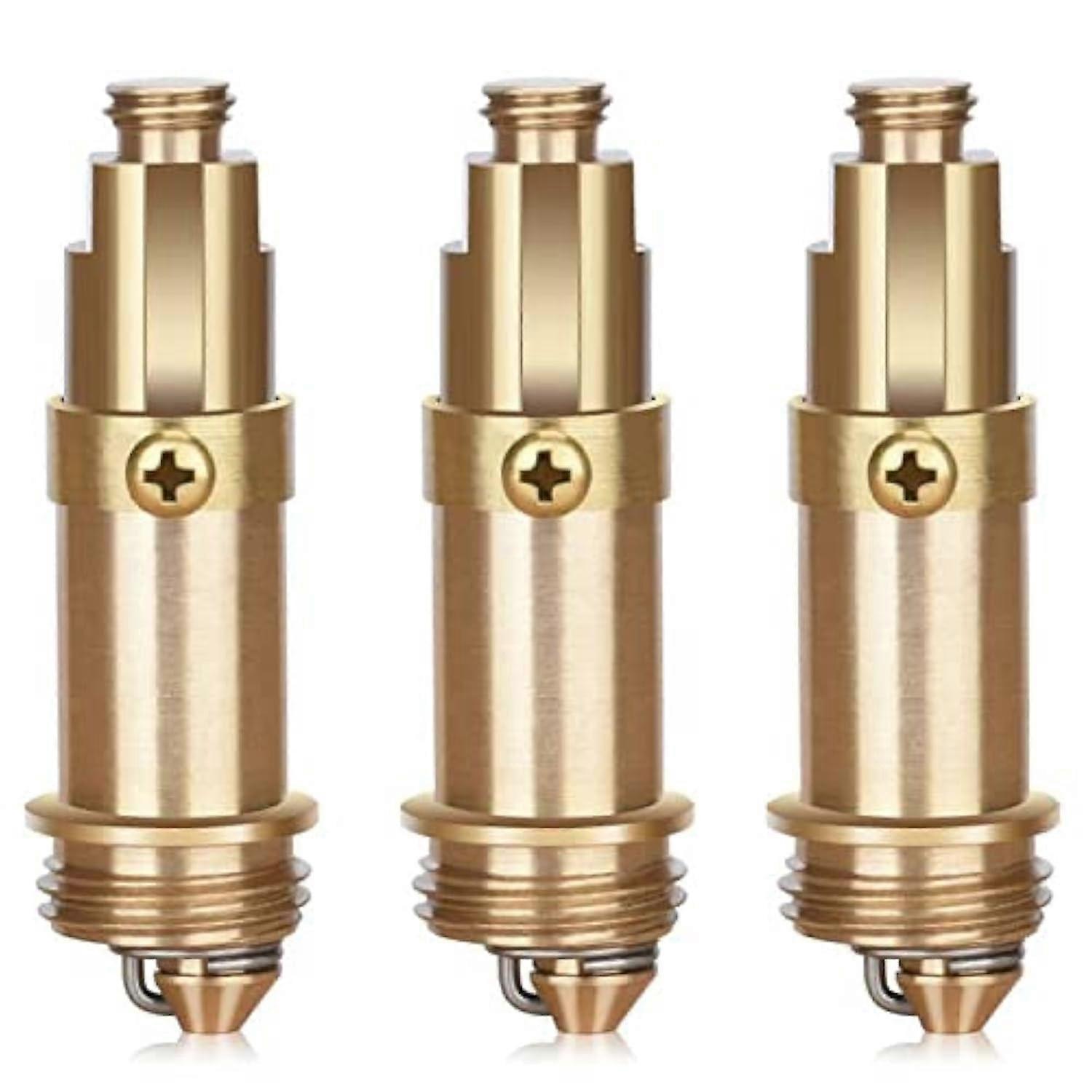 Pack of 3 Popup Drain Valve Sink Plug Bathroom Clack Clicker Spring Plug Brass Material for Bathroom and Kitchen Drain Plug