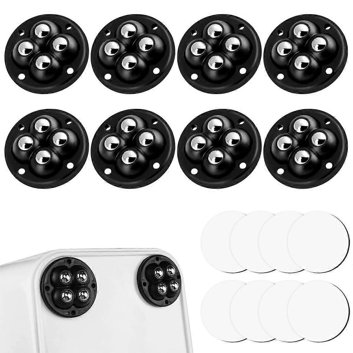 Self-Adhesive Casters, 8 Pieces Ball Casters, Mini 360 Degree Casters, Self-Adhesive Ball Casters, Mini Universal Casters, for Furniture, for Storage