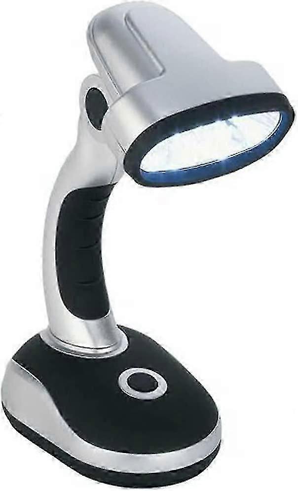 12 LED Portable Lamp Desk Computer Bedside Table Camping Flexible Wireless Cordless Bright Light Battery Powered Torch (Black)