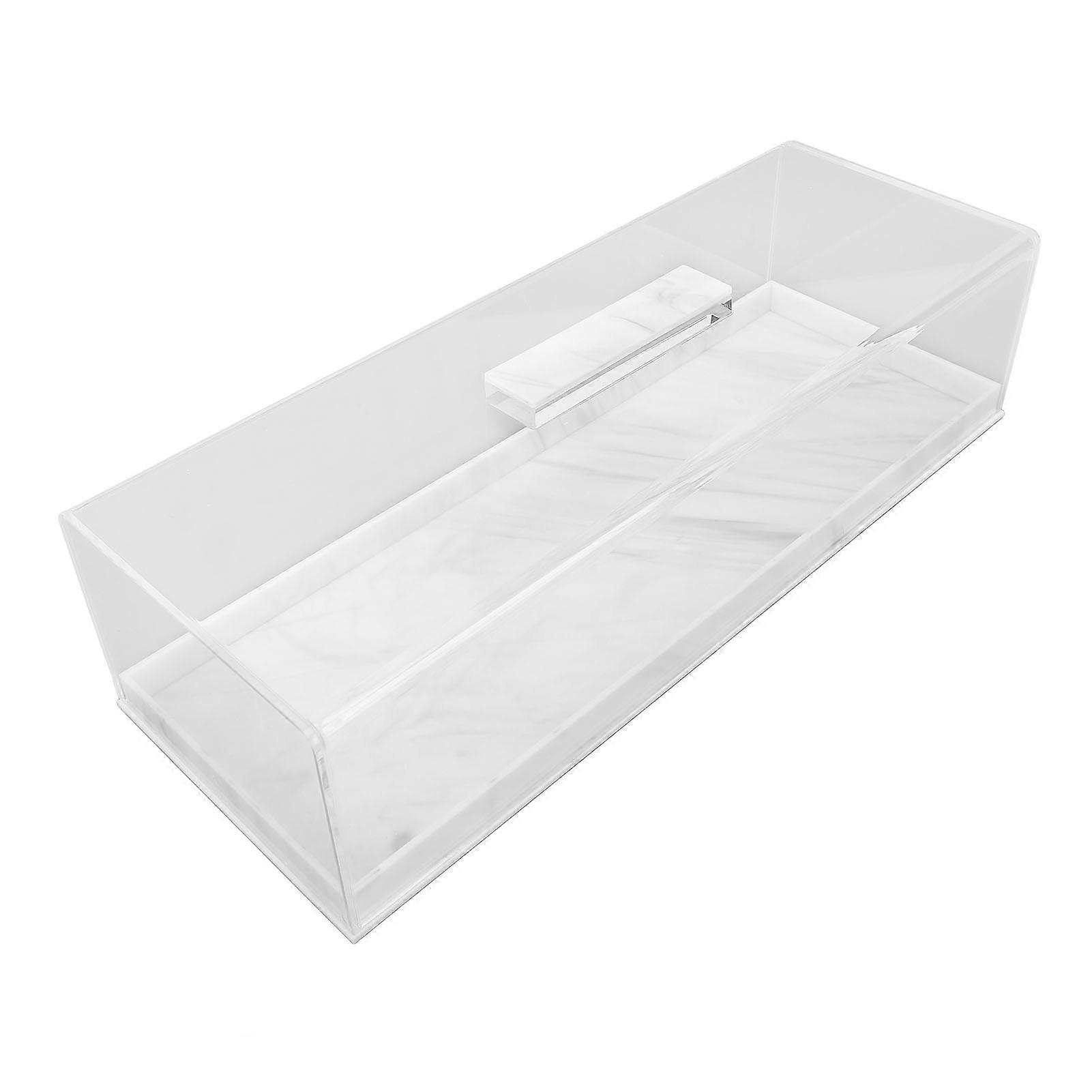Rectangular Cake Tray Marble Grain Acrylic Multifunctional Dessert Serving Tray with Lid 