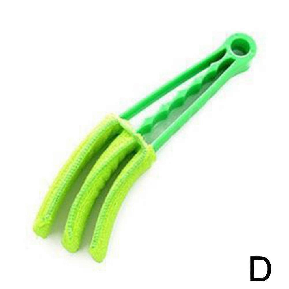 Green (D) $ Air conditioner outlet cleaning brush Venetian blinds cleaning tool Removable and washable dust removal brush Household gap artifact