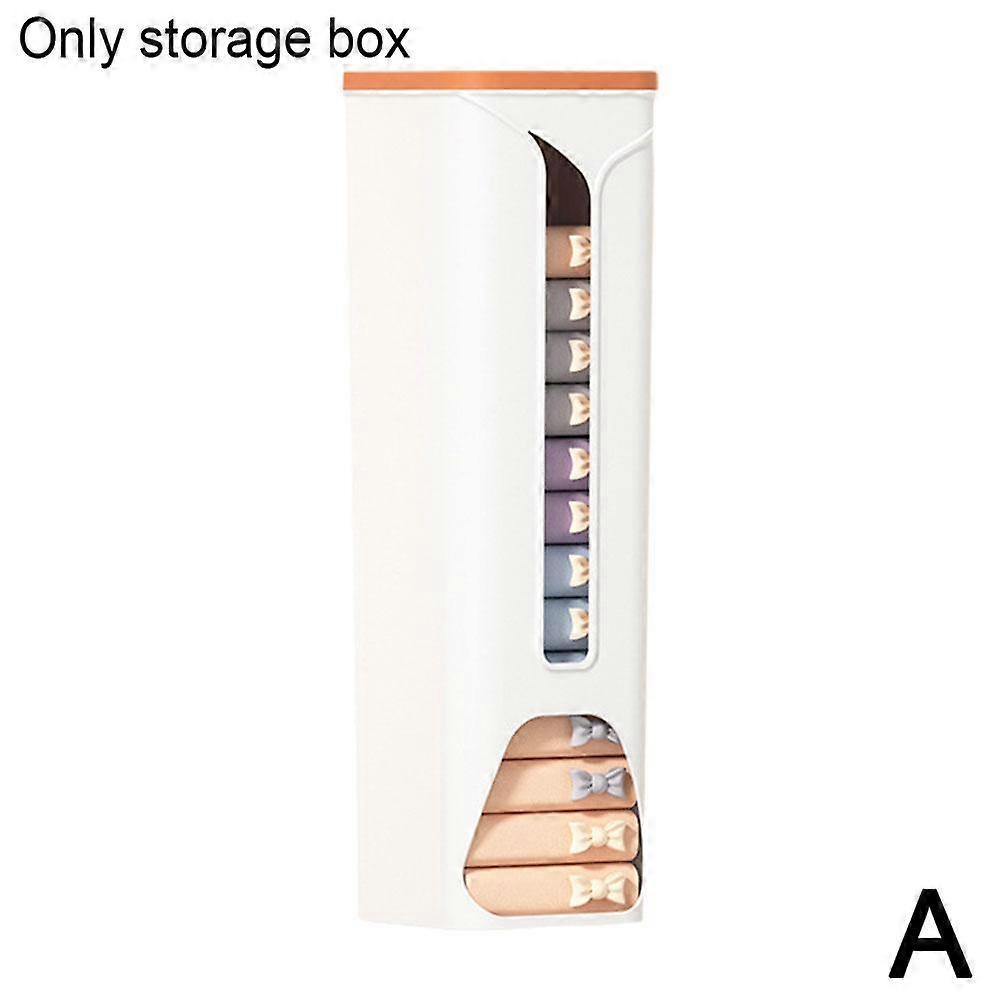 Wall Mounted Underwear Organizer With Transparent Lid Multifunctional Storage Box For Socks Ties