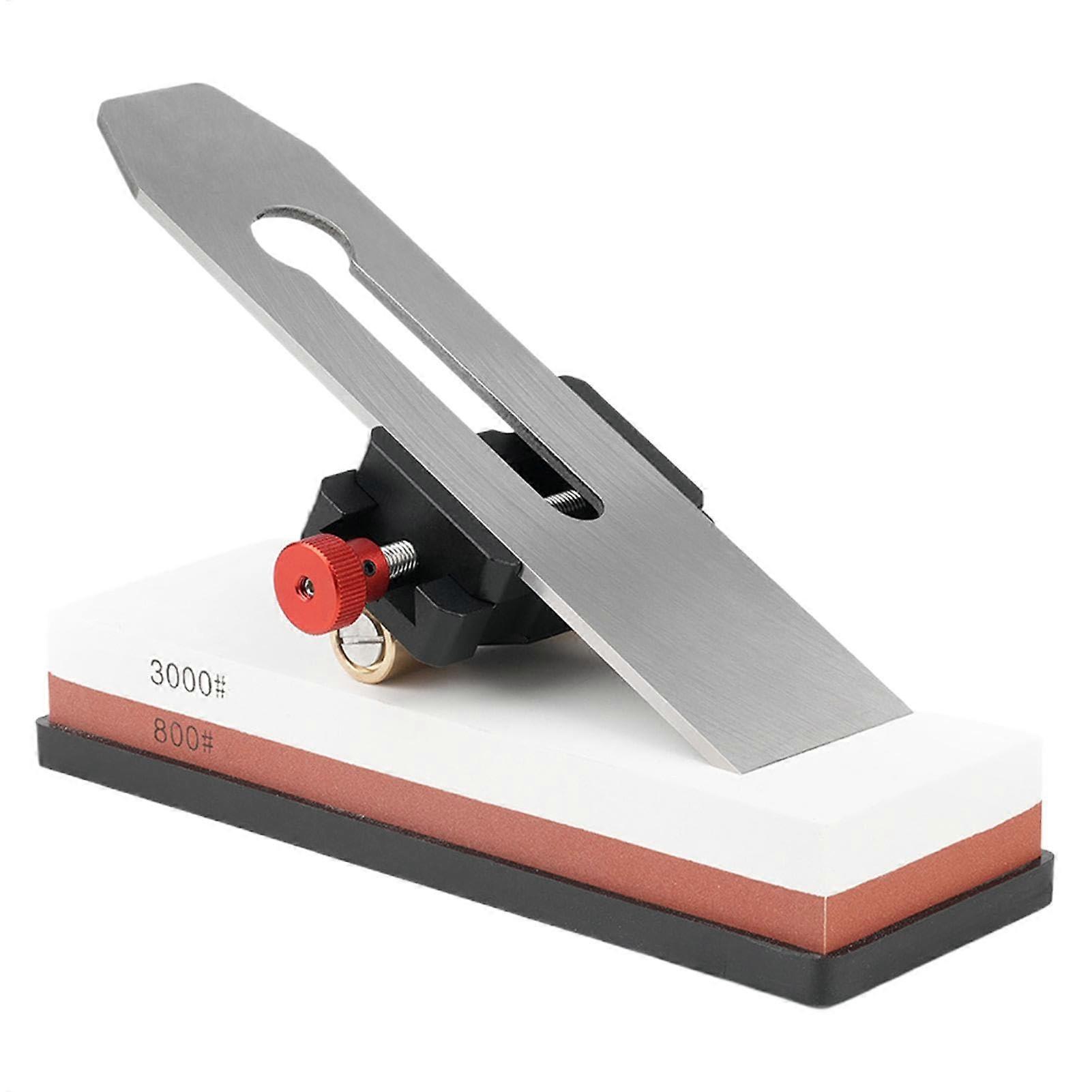 Chisel Sharpening Device with Adjustable Angle Guide, Widened Roller for Chisel and Plane Cutters