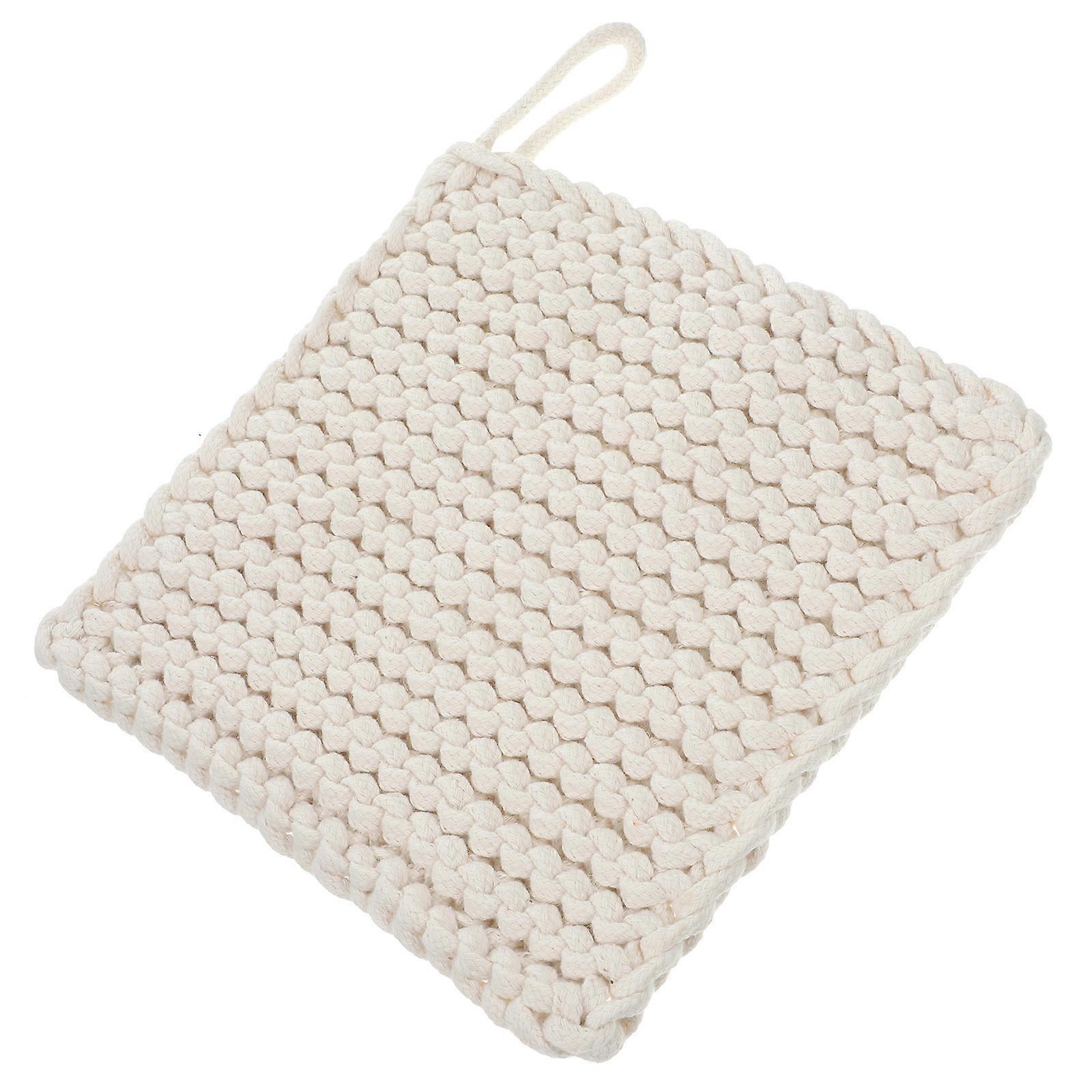 1pc Woven Cotton Pot Mat Stylish and Practical Kitchen Accessory