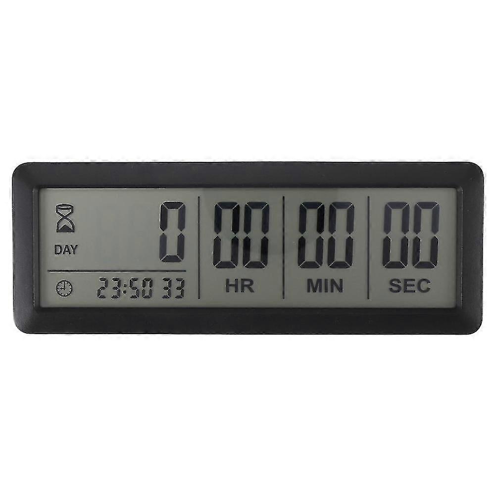 999 Days Count Down Clock Timer Compatible Graduation Lab Kitchen (black)