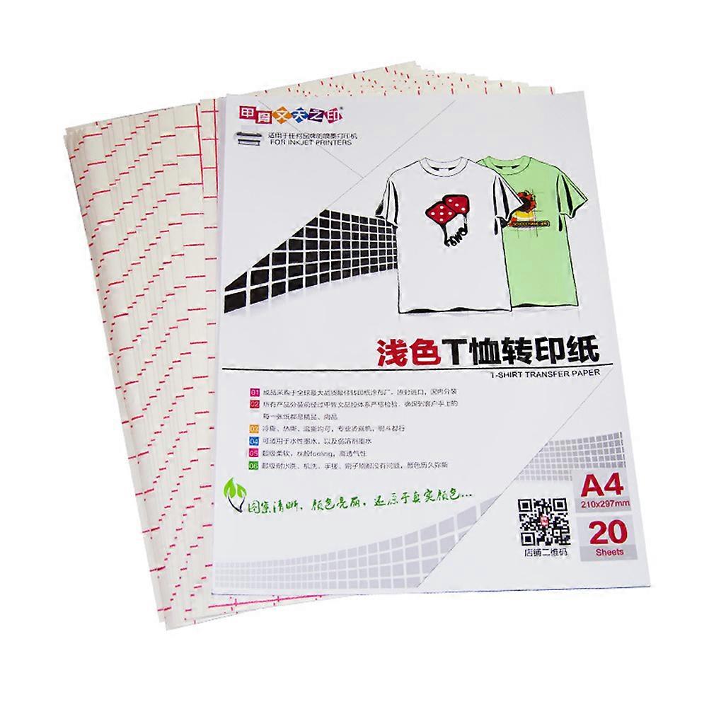 Iron On Transfer Paper for T-Shirts Sublimation Transfer Printable Heat Transfer Light Red Lattice 21x29.7cm 10Set
