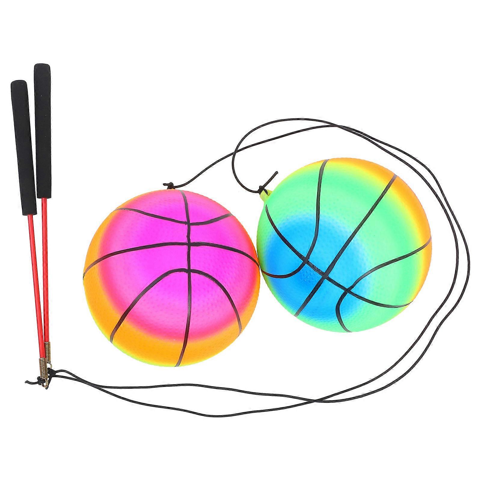 Shoulder Joints Exercise Equipment Exercise Ball With Pole Multi Colored For Outdoor Fitness Indoor Workouts 2 Sets