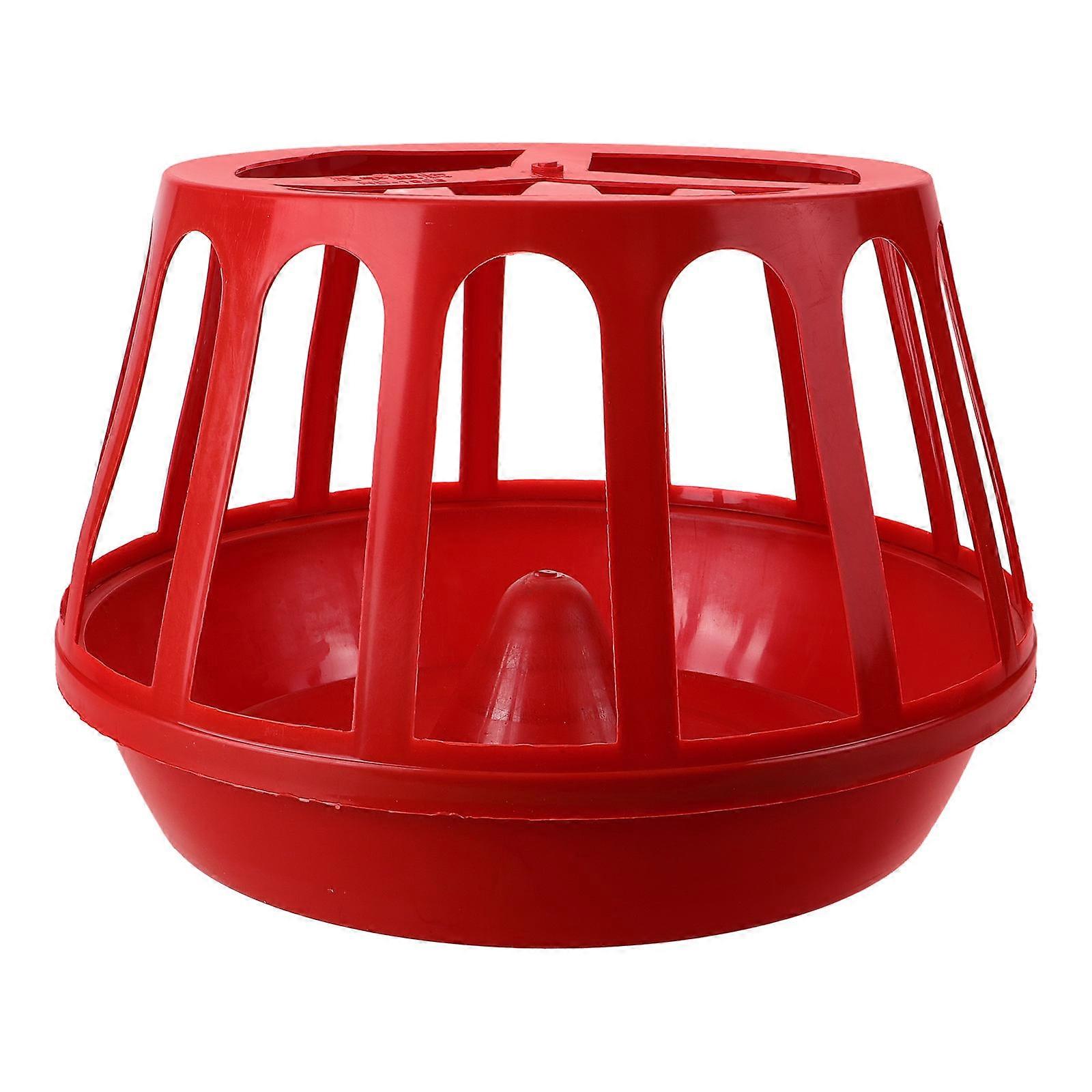 Large Round Poultry Feeder for Chickens, Ducks, and Geese – Smooth, Easy to Clean Food Trough with Feeding Ports for Practical Livestock Use