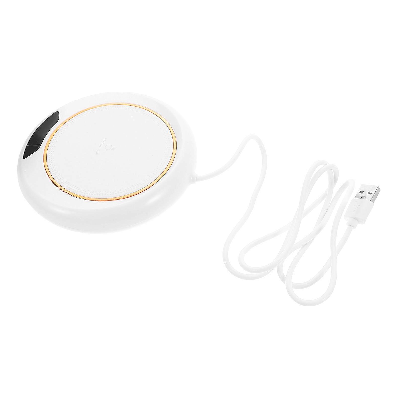 Electric Mug Warmer Minimalist Design Square Shape ABS Material Wireless Charging Office Use 1Pack