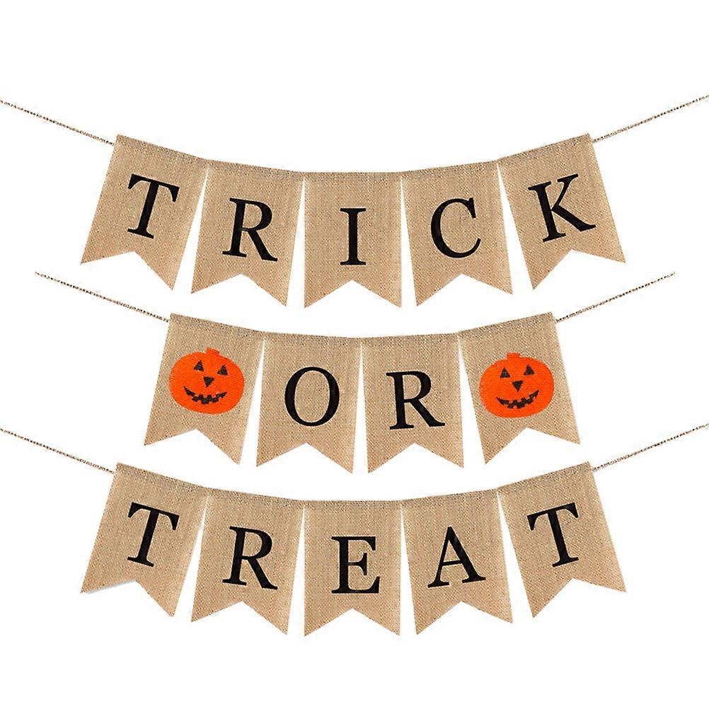 Halloween Spooky Cloth Banner Shaped For Event Organizers 17x13cm 1Set
