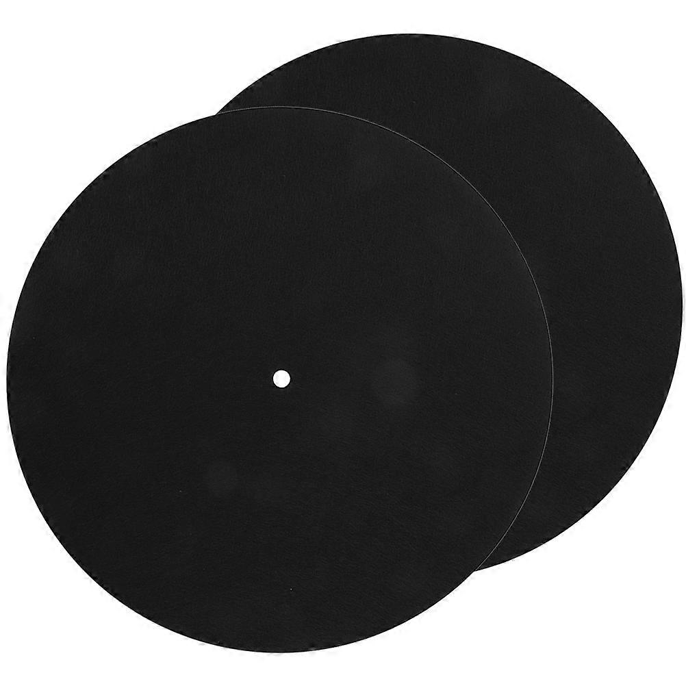 2pcs Vinyl Record Player Felt Mat Turntable Slipmat for Phonographs – Static and Vibration Reducing Design, Universal Fit for All