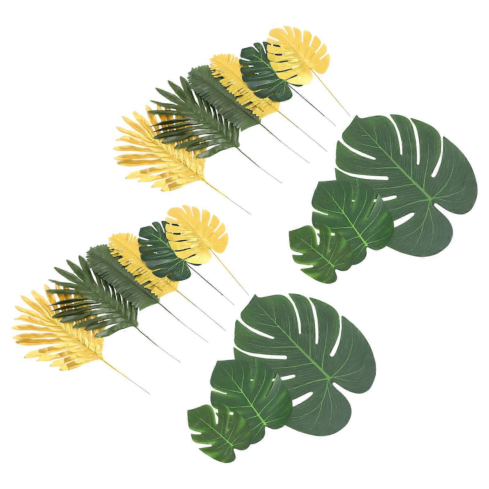 77PCS Tropical Faux Monstera Leaves Artificial Greenery Decorations for Party, Home & Bar – Vibrant, & Low Maintenance Faux Plants for Unique Scene