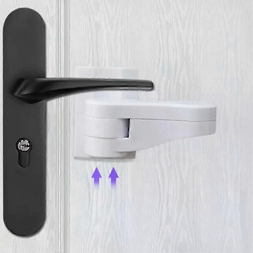 Child Safe Door Lock 180 Degree Rotating Door Lever Lock Self Adhesive Window Door Handle Lock Fit For  Window Door Cabinet