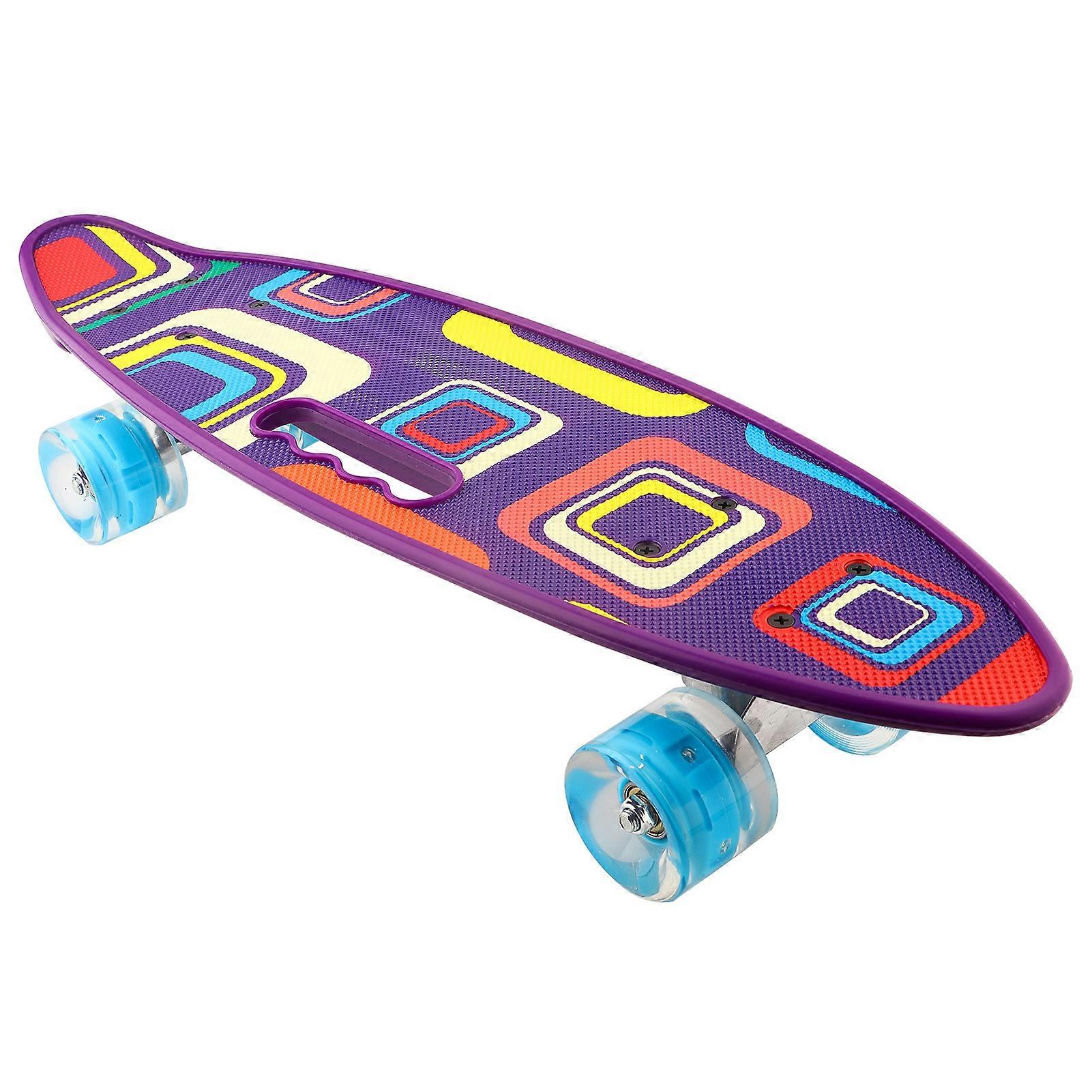 Portable Kids Skateboard with Four Wear-Resistant Flashing Wheels for Kids Beginners