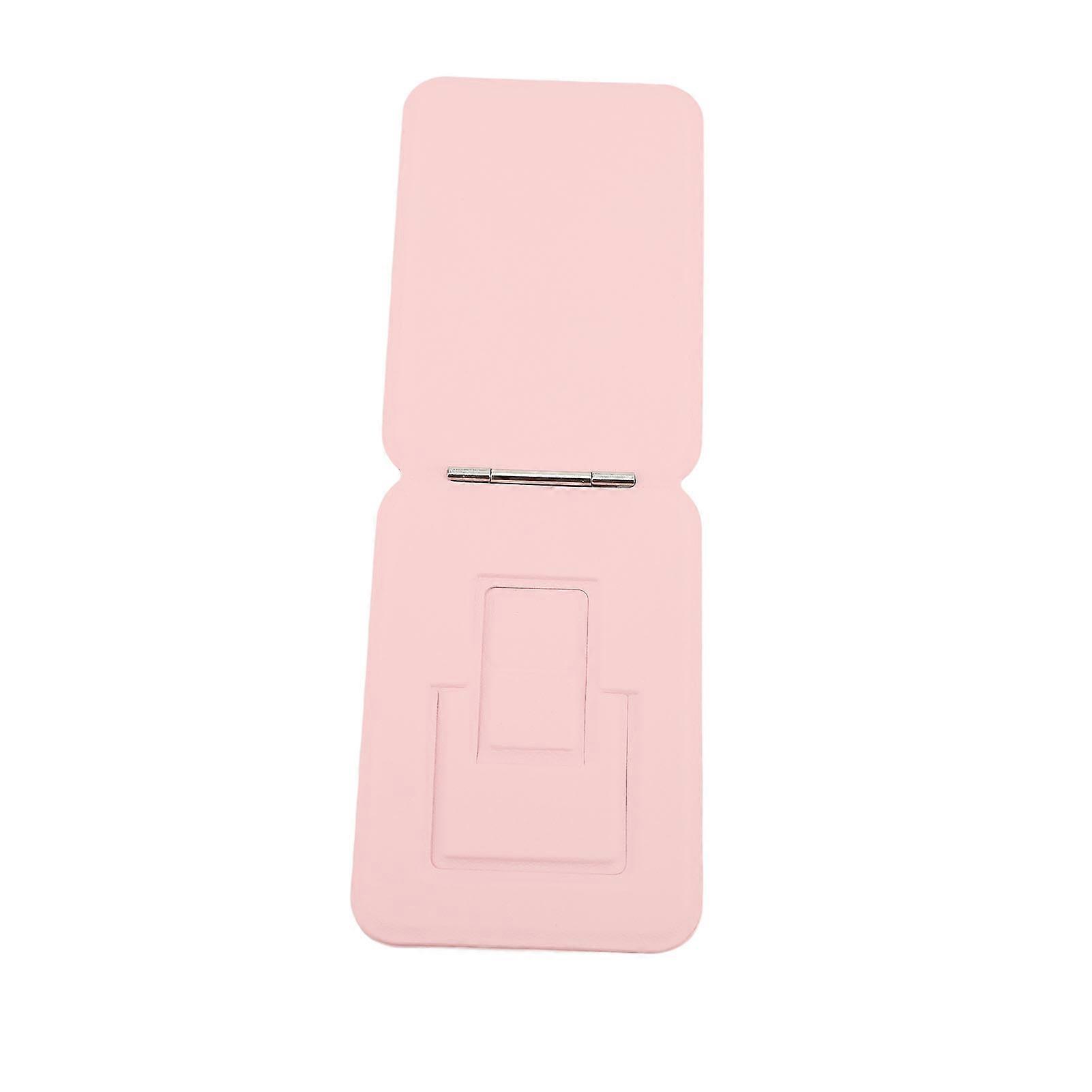 Desktop Phone Stand with Magnetic Ring PU Leather Foldable Multi Angle Adjustment Desktop Phone Tripod Stand for Video Call Roseate