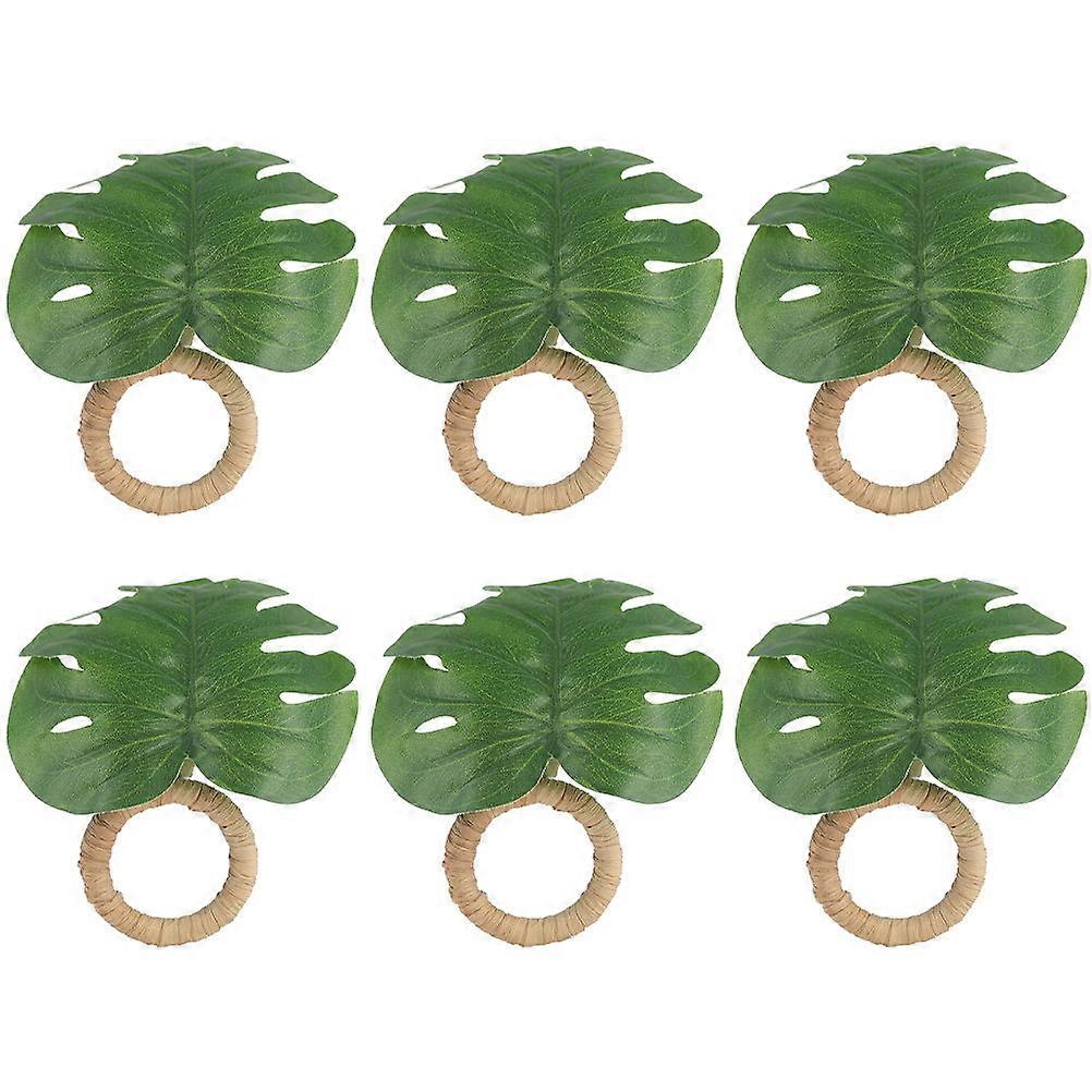 Party Napkin Buckle Realistic Serviette Ring Decors PP Material Napkin Rings 12x11cm 6Pcs