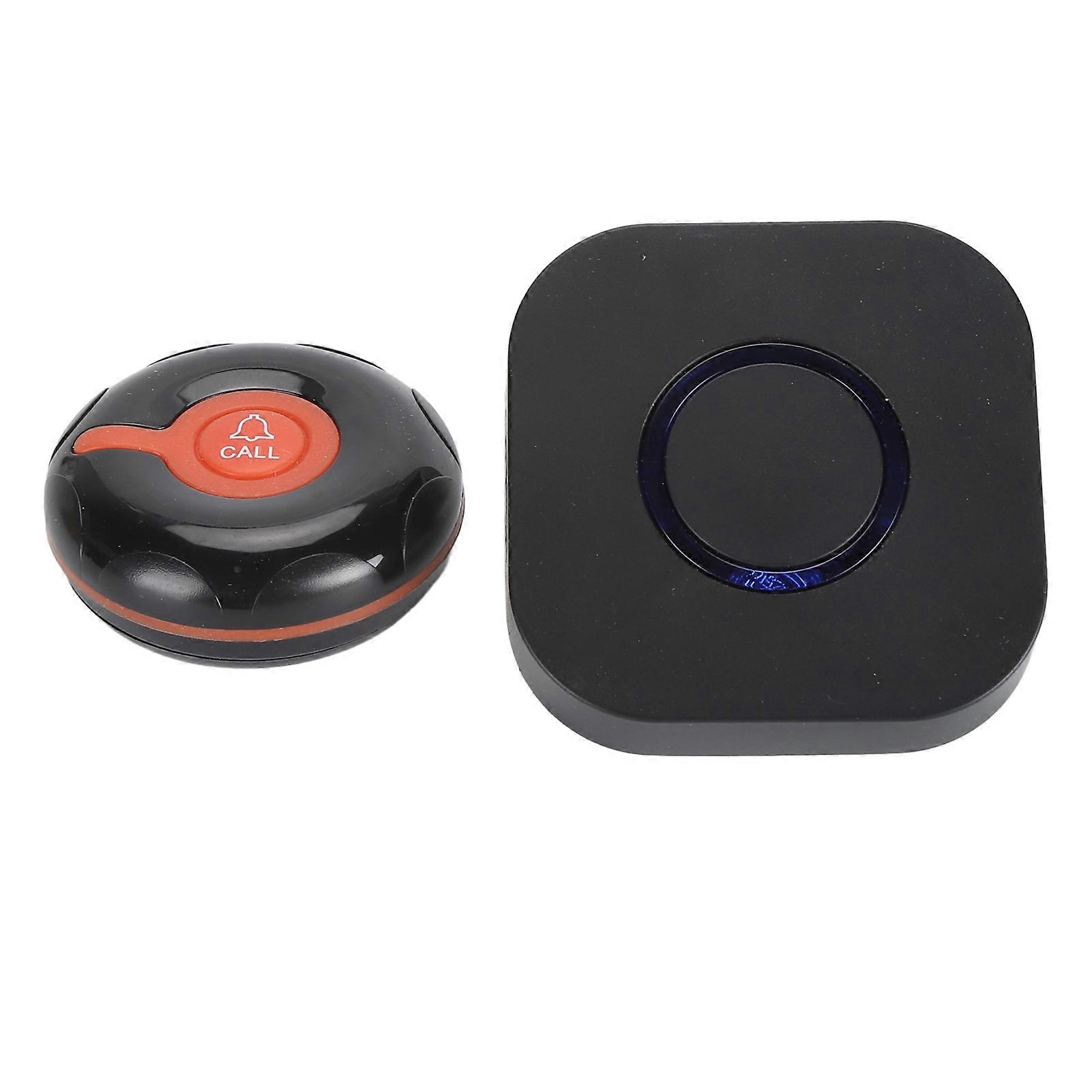 Wireless Caregiver Pager Emergency Nurse Alert System 433MHZ Volume Adjustment Long Range Multifunction Wireless Doorbell 100‑240V EU Plug 