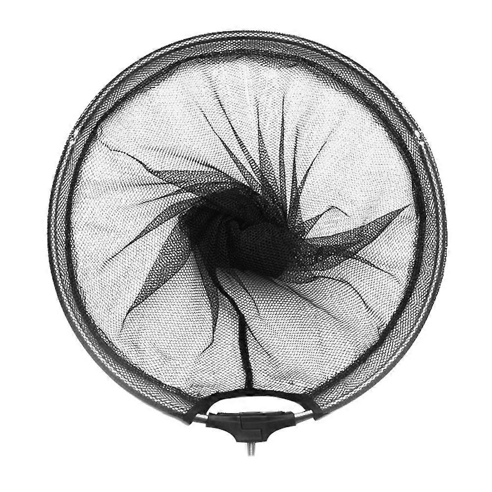 Folding Net Fishing Gear Circular Aluminium Alloy Rubber Net for Wading Fishing 45X45X40Cm 1Pcs