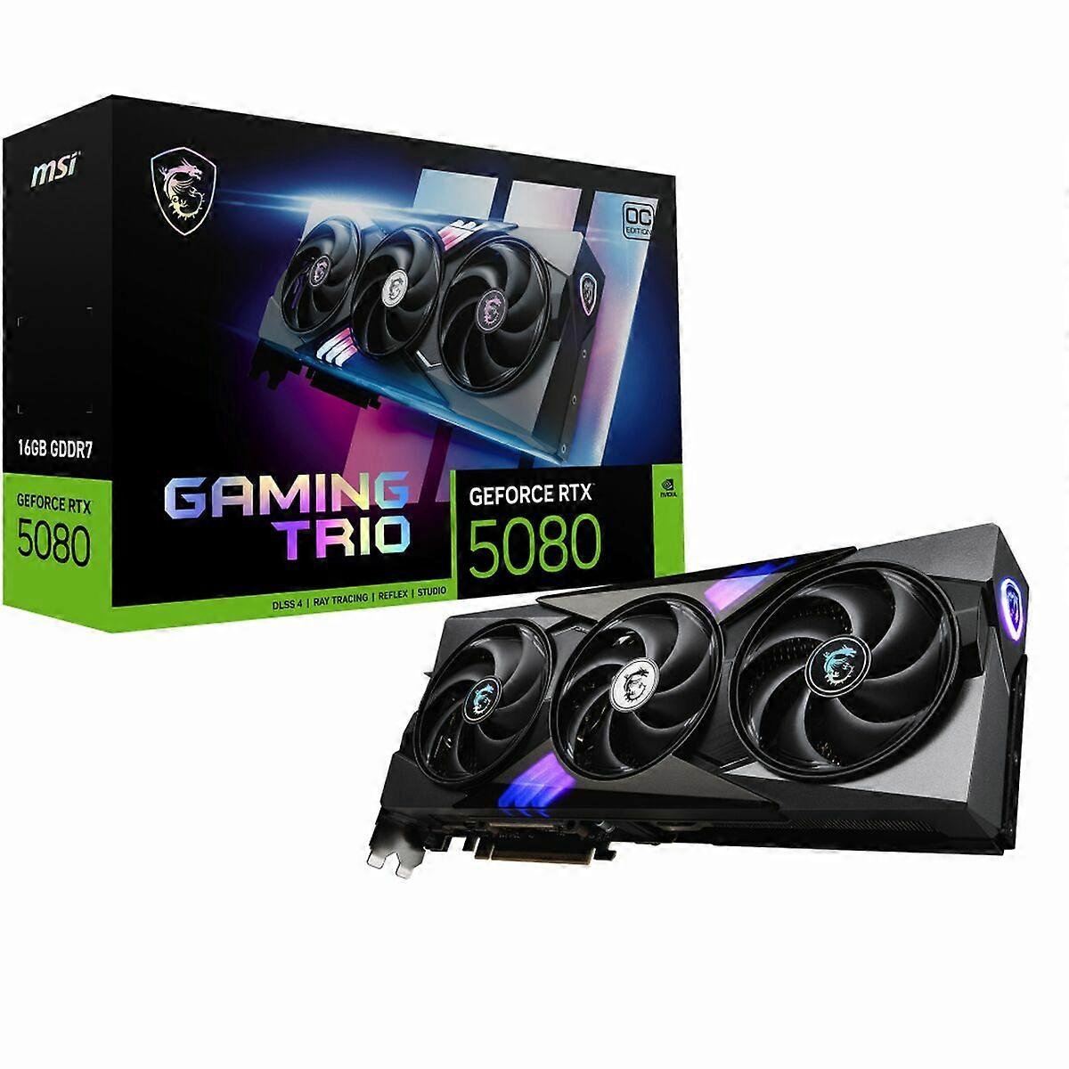Graphics card MSI GEFORCE RTX 5080 16G GAMING TRIO OC 16 GB