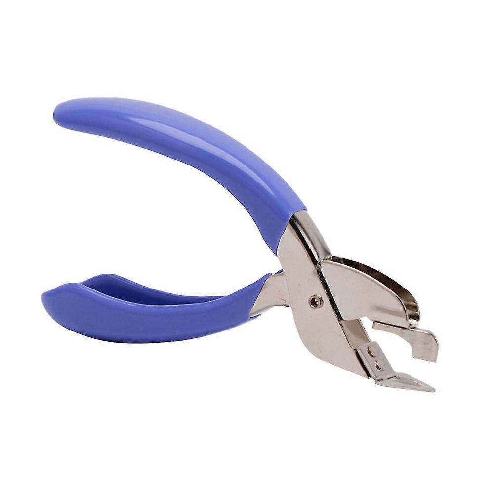 Blue Compact Staple Remover Plastic Damage Prevention Handheld For Office Supplies 1Pack