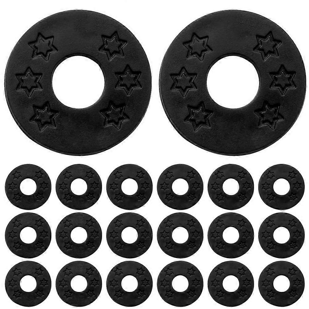 Guitar Strap Locks Security for Guitar Players Compact Shape Black 2.50X2.50X0.25cm Non-Slip Prevent Strap Falling Off 20Pack