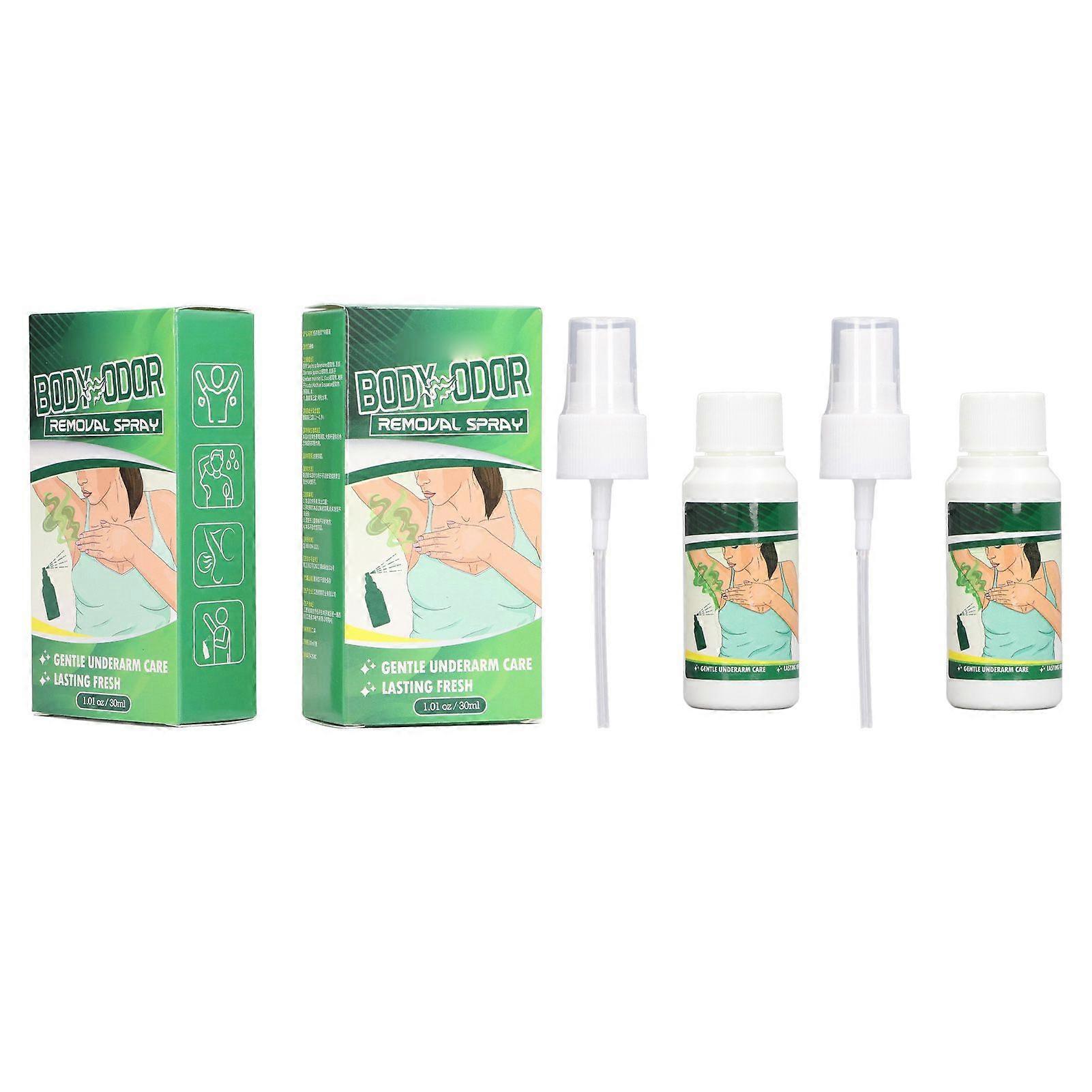 2025 Latest Model 2pcs Body Odor Removing Spray 30ml Rapid Drying Mild Long La...