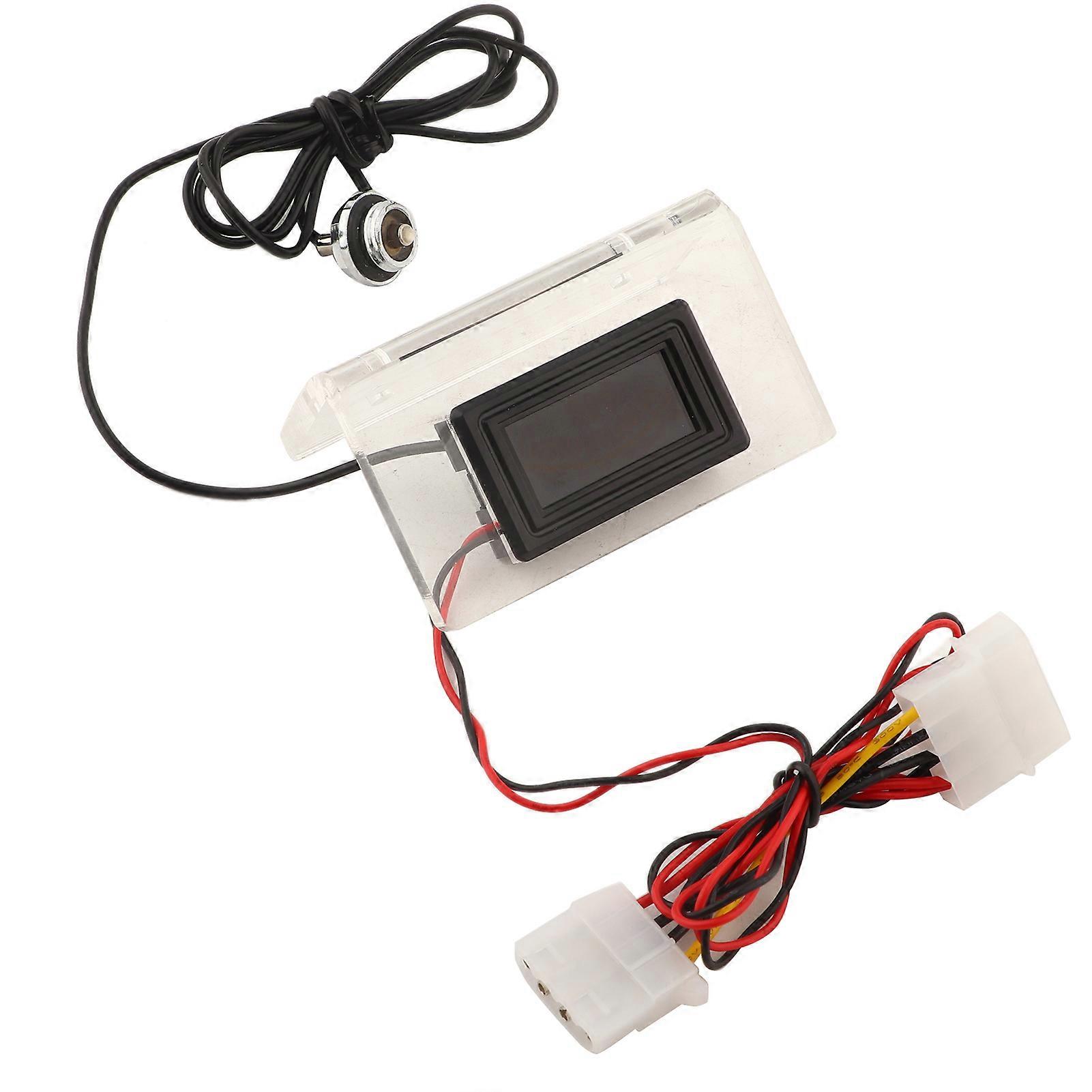 LCD Screen Frame Kit with Dial Thermometer and Temperature Detector for PC Computer Water Cooling